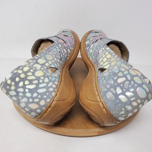 Rieker Shoes Womens 38 Colorful Leather Cut Out Slip On Loafer Comfort - Picture 10 of 13